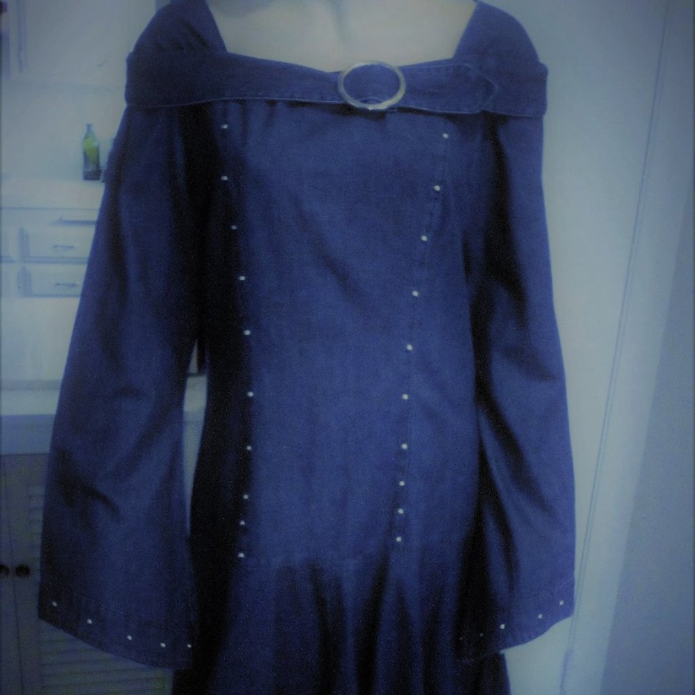 BEAUTIFUL RAMA USA - DENIM DRESS MIDI LENGTH